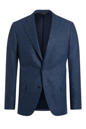 Blue Wool and Cashmere Twill Jacket