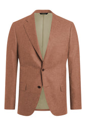 Coral Wool and Cashmere Twill Jacket