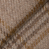 Tan Wool and Cashmere Plaid Jacket