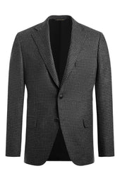Black and Grey Cashmere Blend Honey Way Houndstooth Jacket