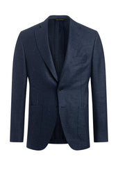Blue Cashmere Blend Honey Way Twill Jacket