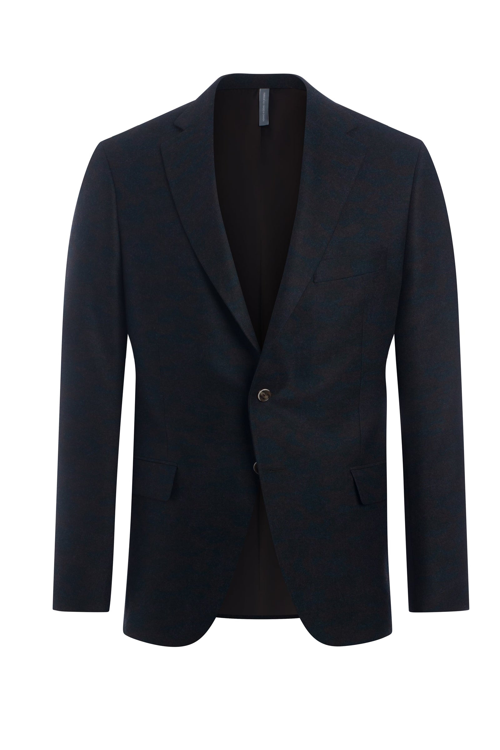 Navy Wool Jacquard Jacket