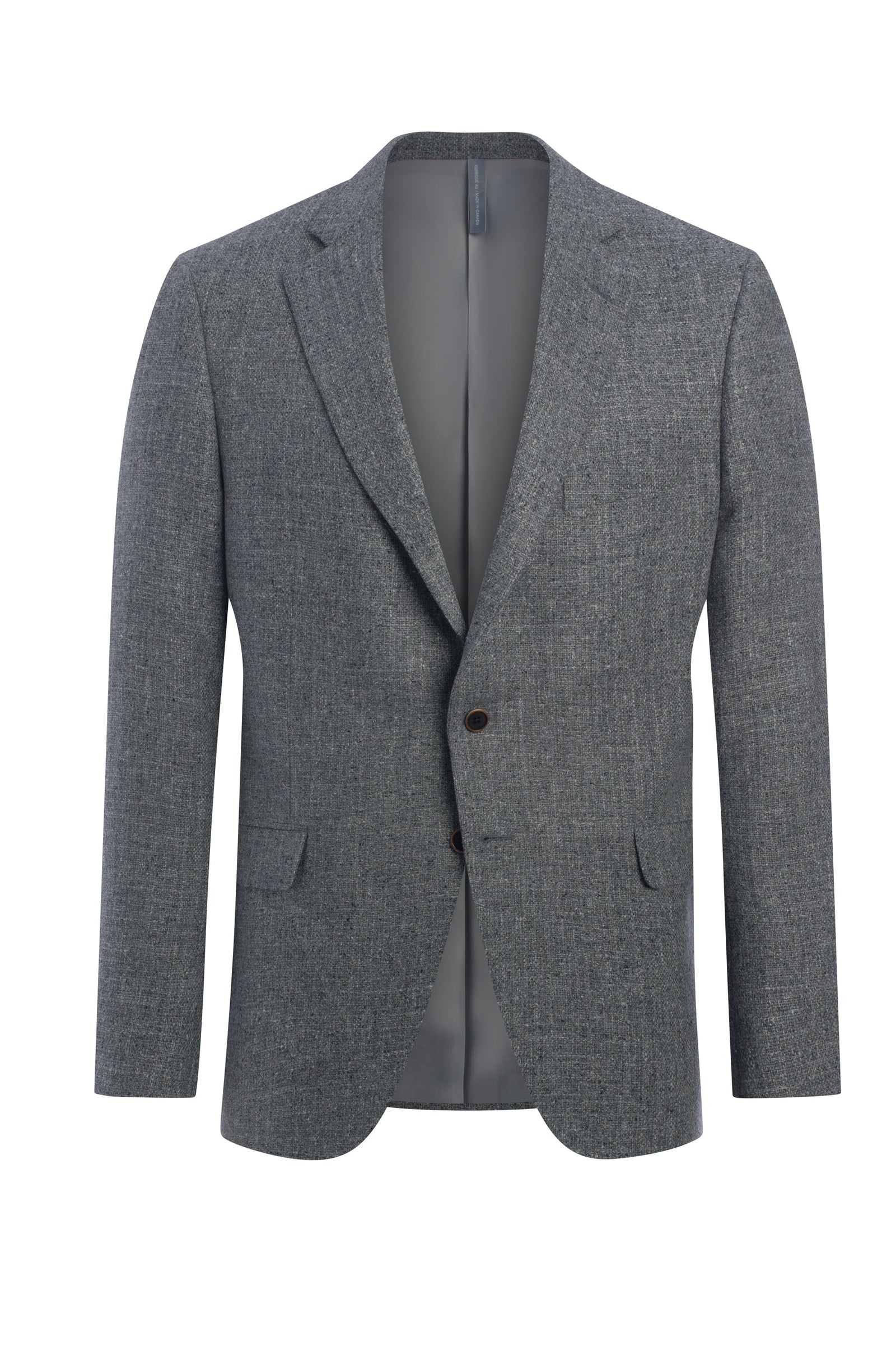 Grey, Wool, Silk and Linen Textured Jacket