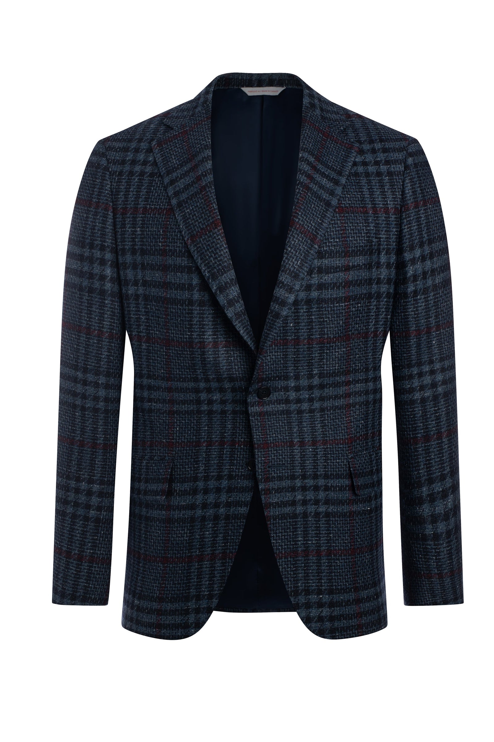 Wool Silk And Linen Plaid Jacket