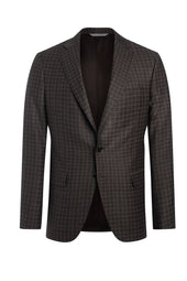 Brown Overcheck Flannel Jacket