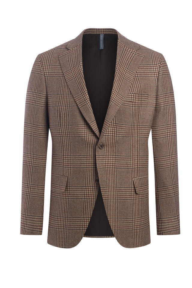 Vicuna Zegna Cashmere Blend Plaid Jacket