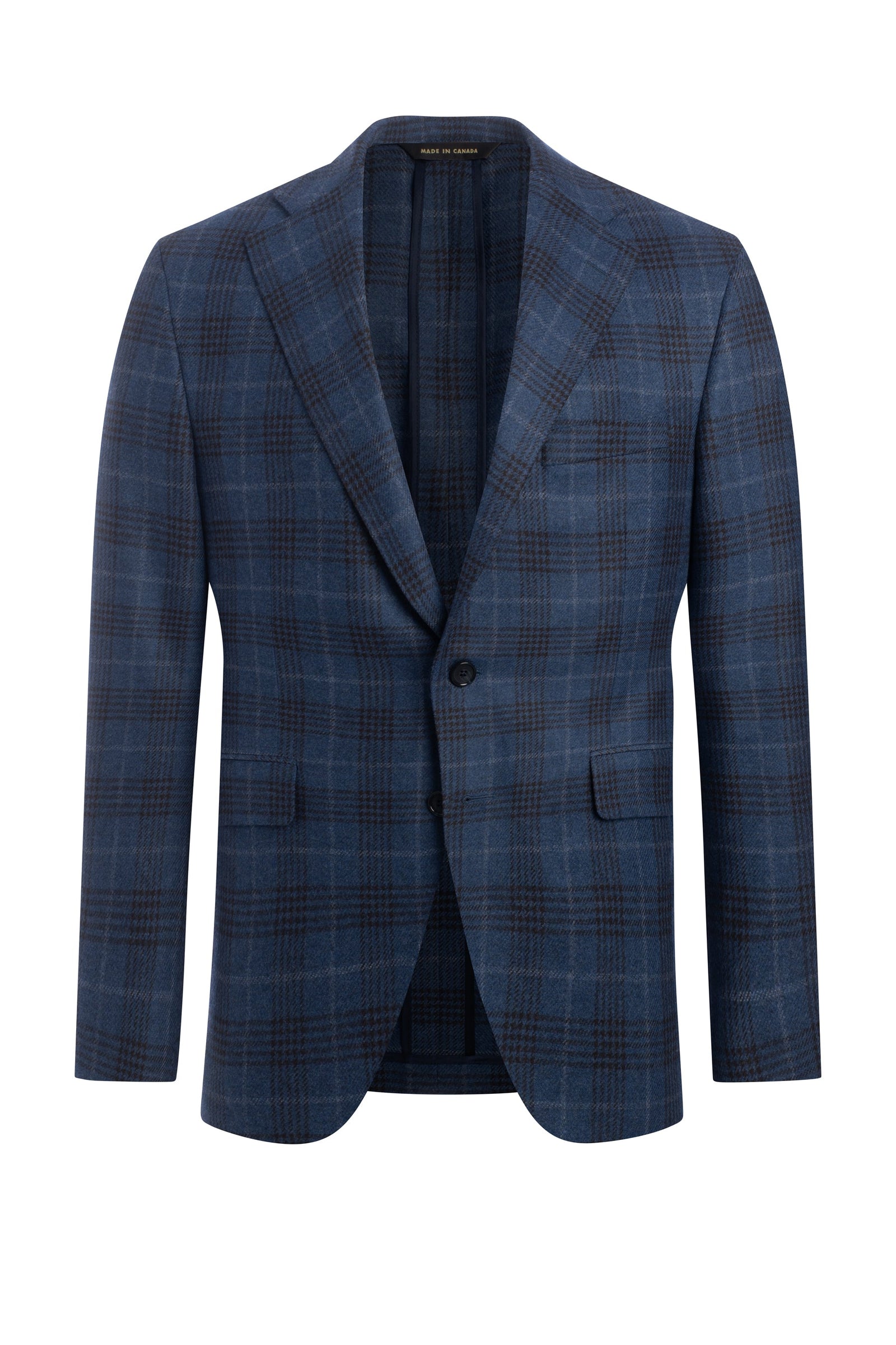 Wool Blend Plaid Jacket