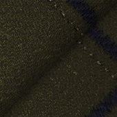 Olive Wool, Silk and Linen Flannel Windowpane Jacket
