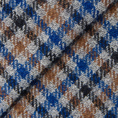 Light Wool Silk Linen Flannel Check Jacket