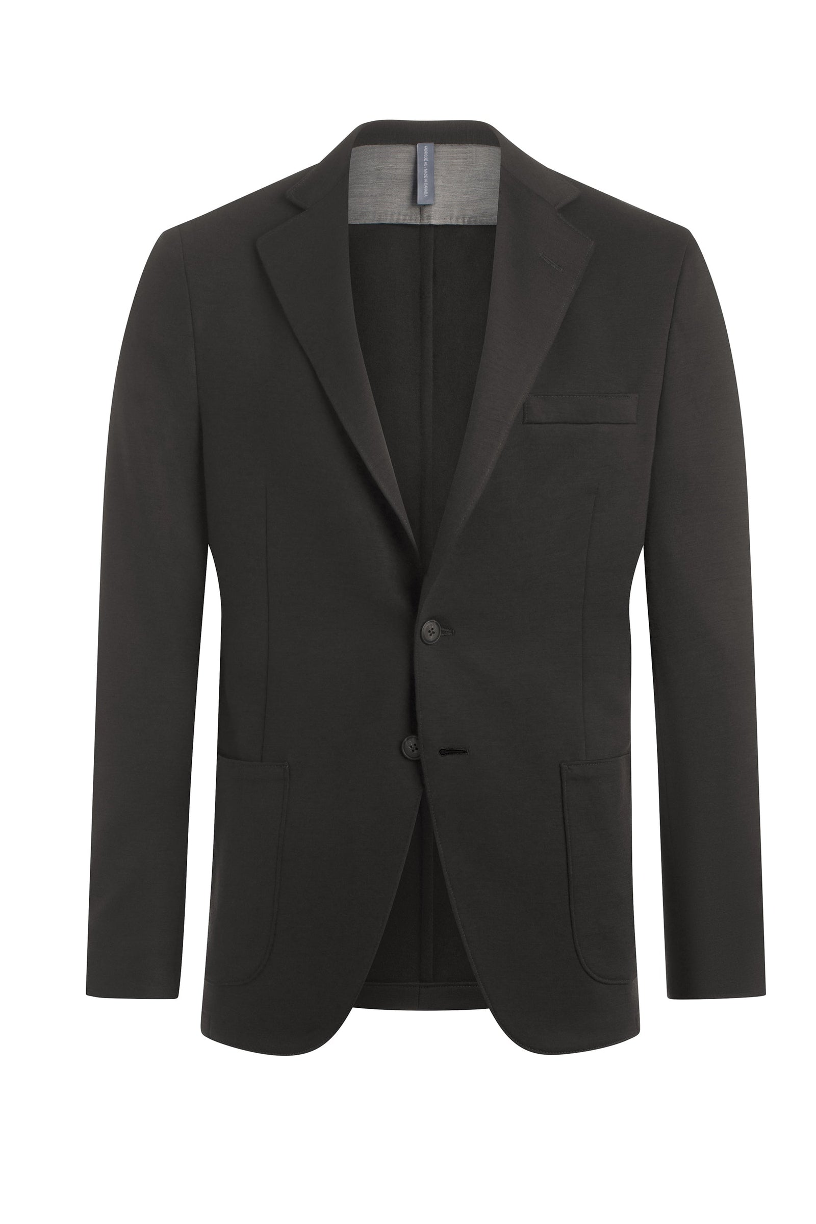 Grey 120's Merino Light Fleece Knit Jacket