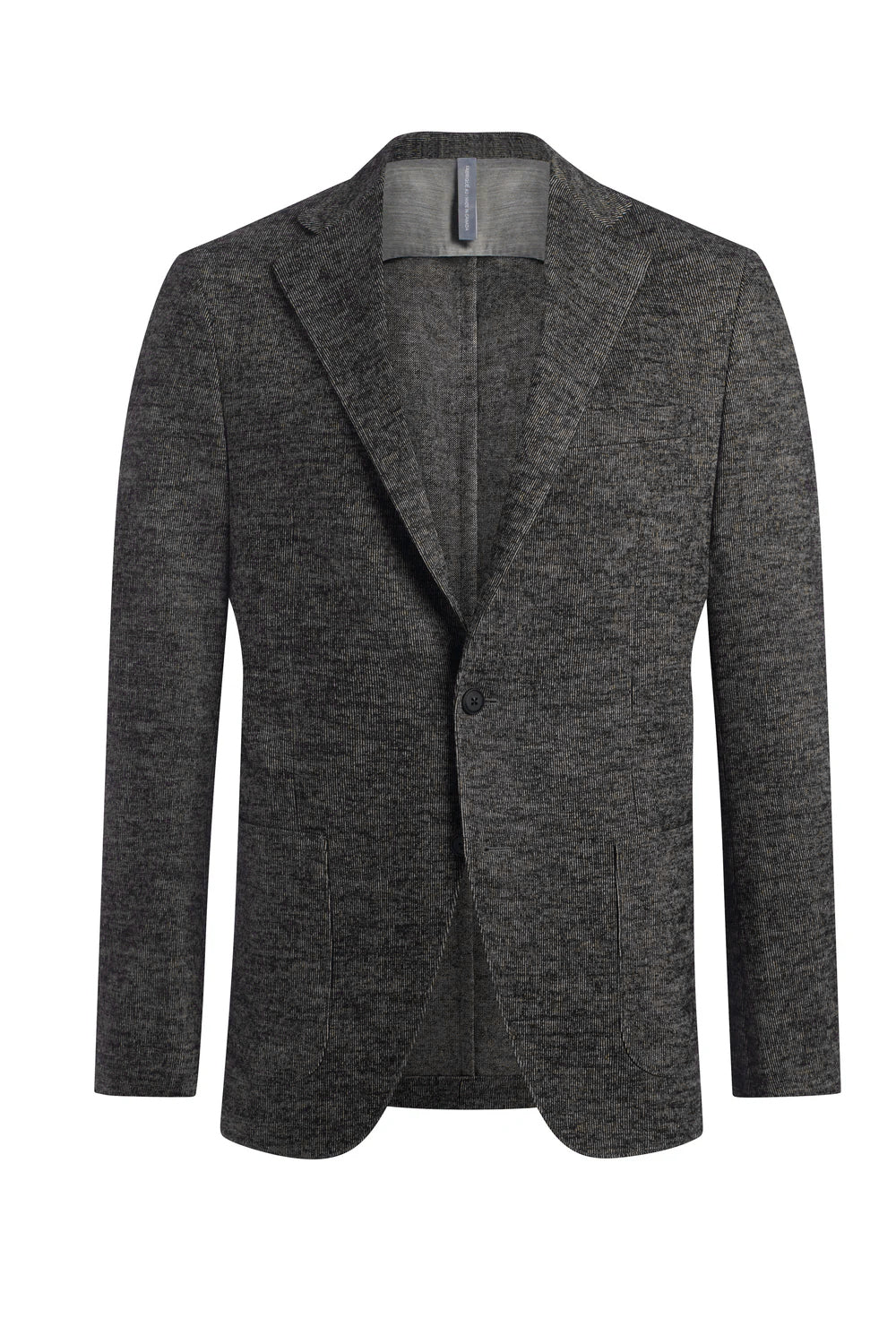 Grey Mouline Micro Stripe Knit Jacket