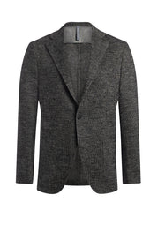 Grey Mouline Micro Stripe Knit Jacket