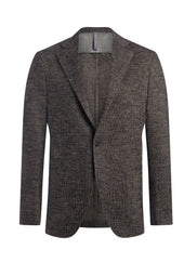 Tan Mouline Micro Stripe Knit Jacket