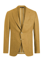 Yellow Cashmere Blend Twill Jacket