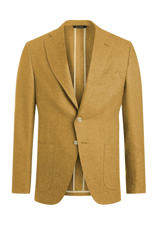 Yellow Cashmere Blend Twill Jacket