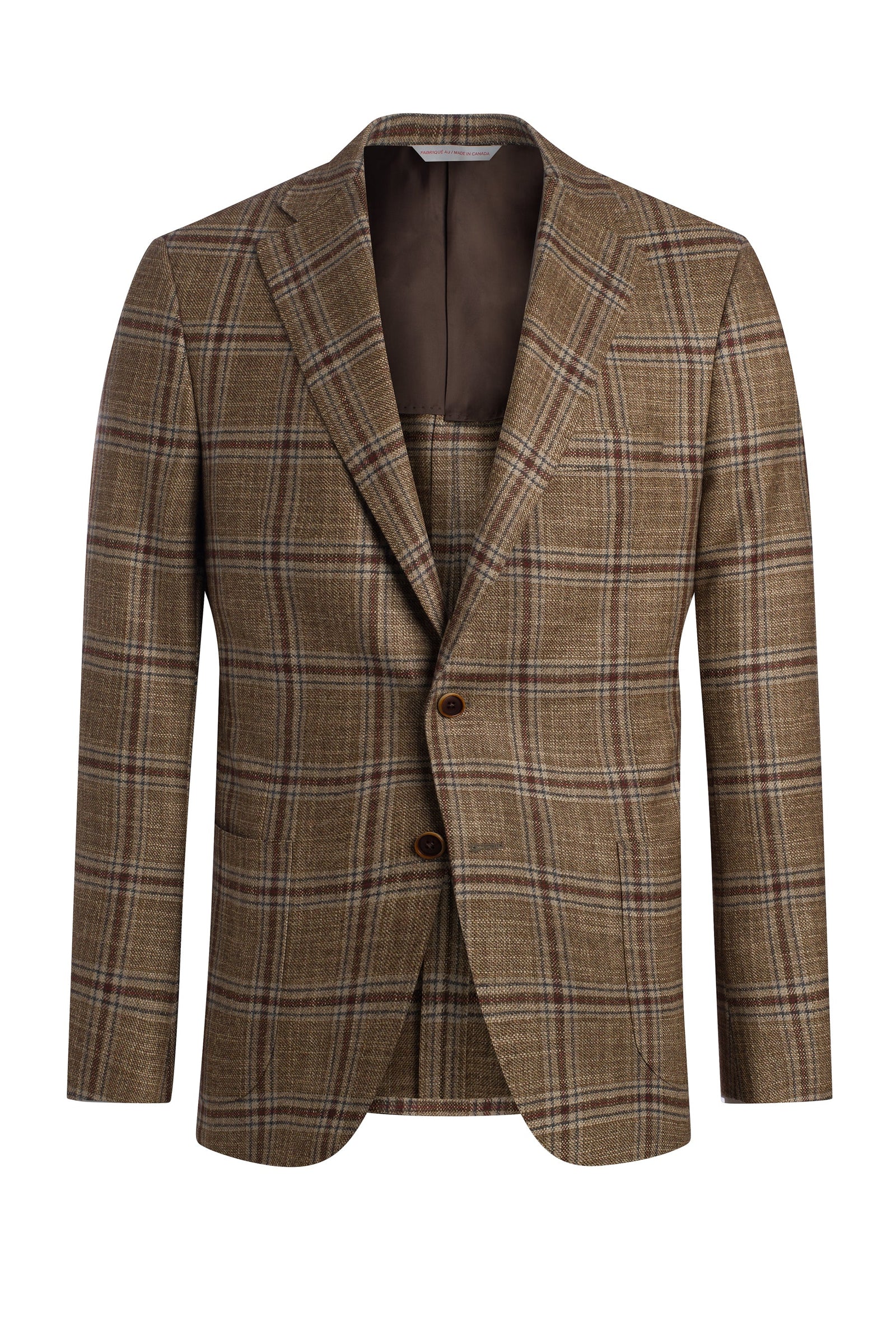 Wool Silk And Cashmere Plaid Jacket