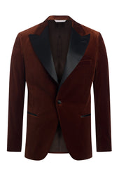 Cognac Velvet Dinner Jacket