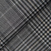 Black and White Super 130's Plaid Jacket
