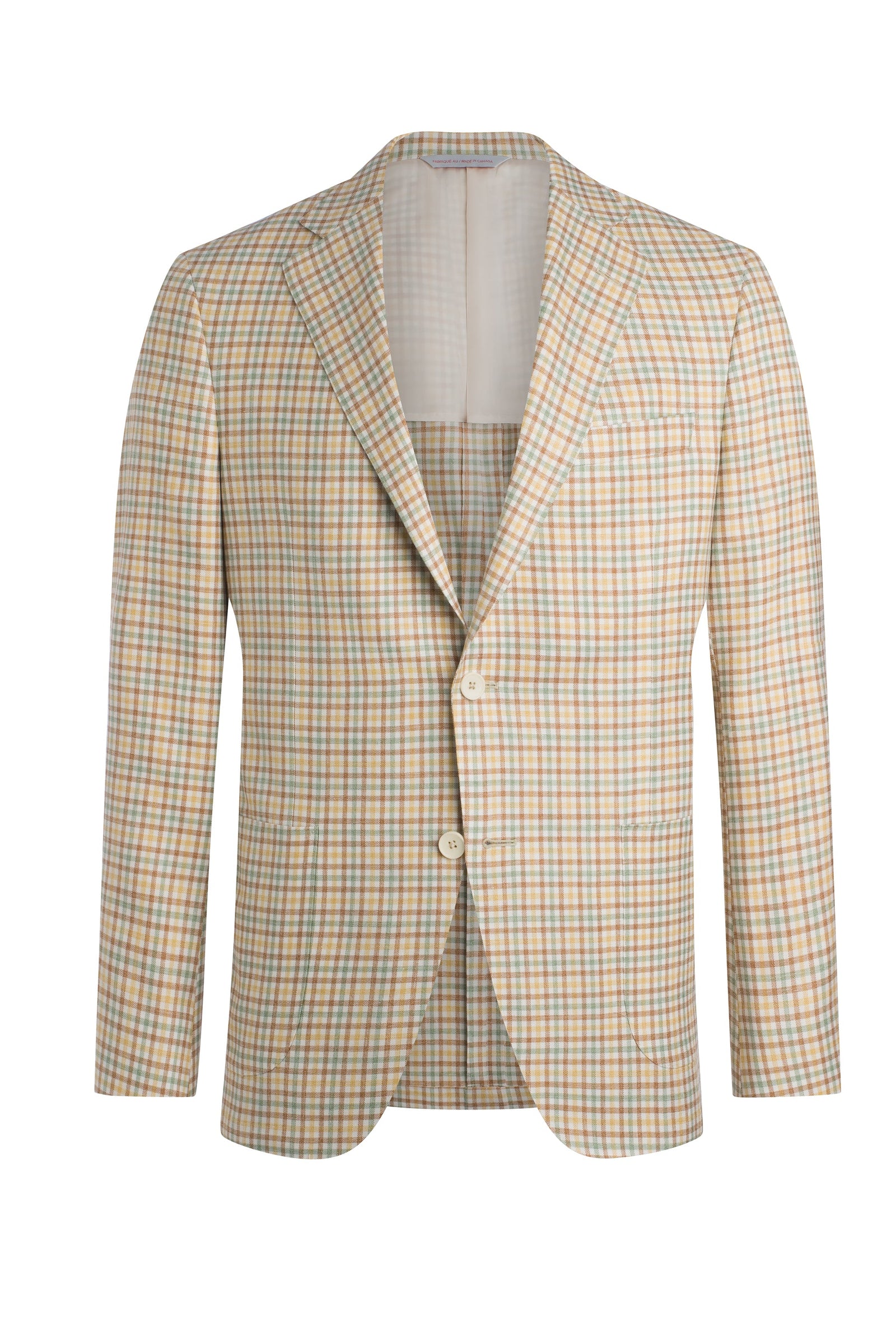 Wool Silk And Linen Check Jacket
