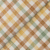 Brown Wool, Silk and Linen Check Jacket