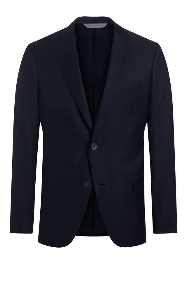 Navy Super 150's Cashmere Blend Serge Jacket