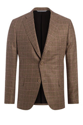 Brown Silk Plaid Jacket