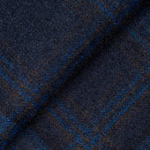Blue Super 130 S Plaid Jacket