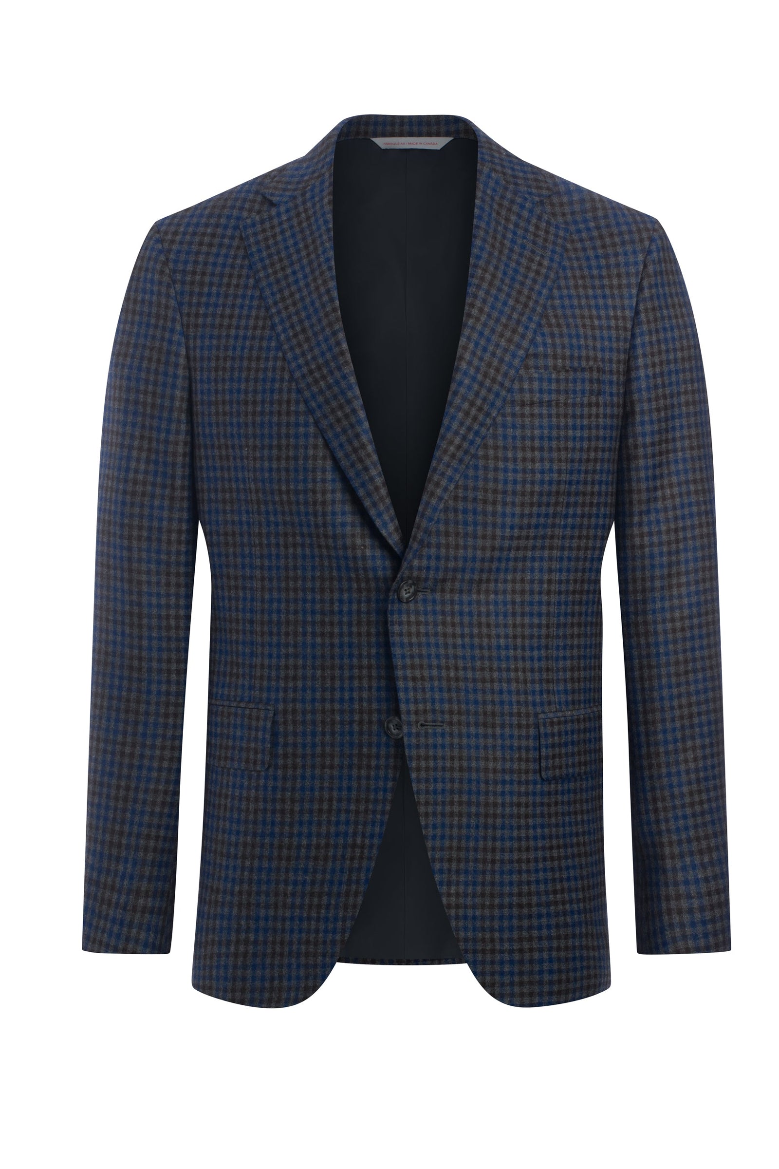 Grey With Brown And Blue 130 S Plaid Jacket