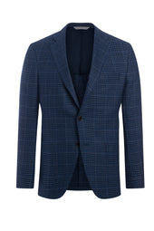 Blue Houndstooth Windowpane Jacket