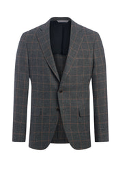 Grey Cashmere Blend Houndstooth Jacket