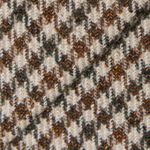 Beige Cotton Blend Houndstooth Jacket