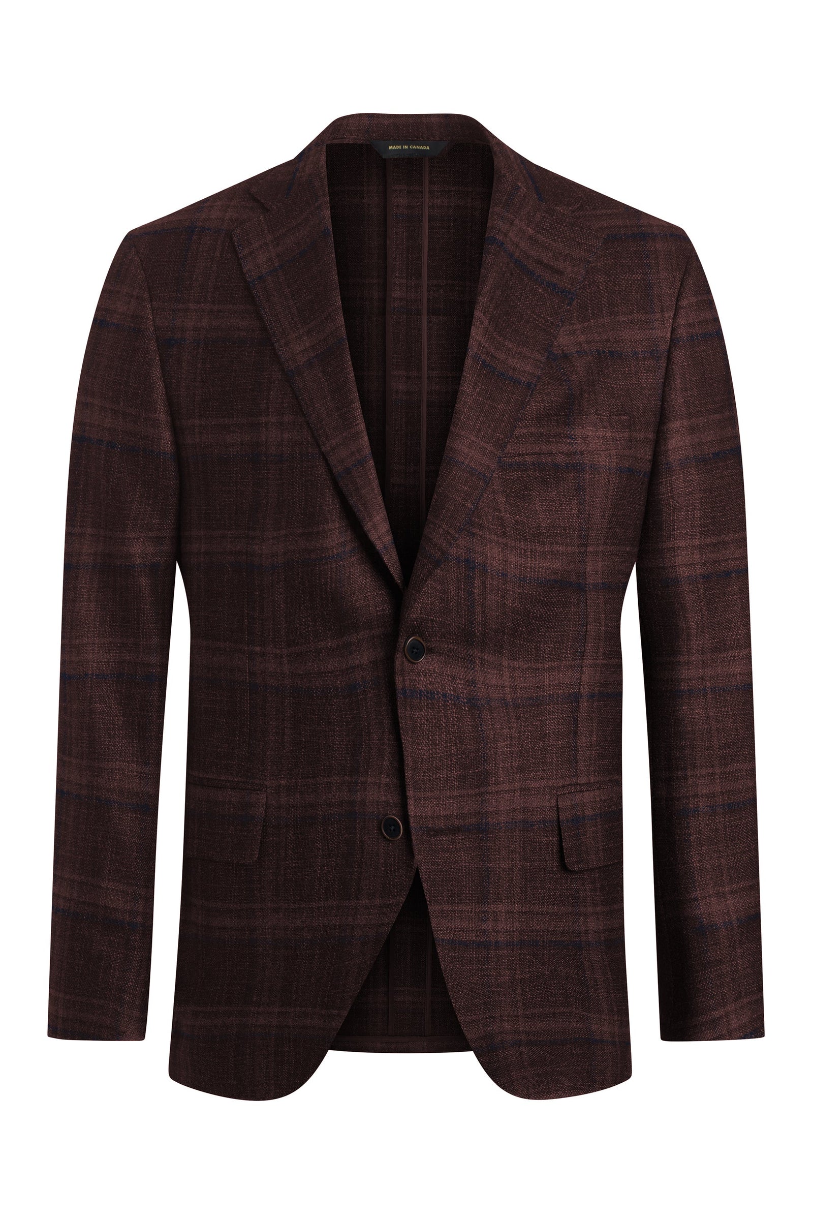 Wool Silk And Cashmere Windowpane Jacket
