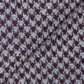 Purple Cotton And Linen Blend Houndstooth Jacket