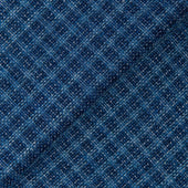 Blue Cotton Blend Check Jacket