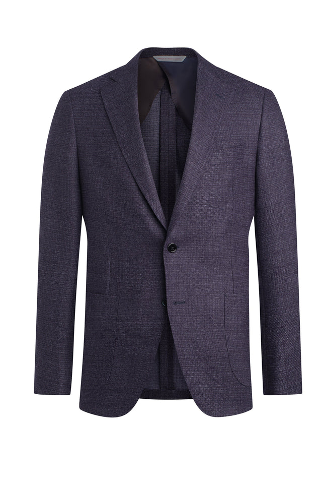 Purple 110's Textured Solid Jacket