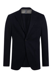 Navy 120's Solid Jersey Jacket