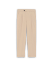 Pantalon Cropped à Plis Coton
