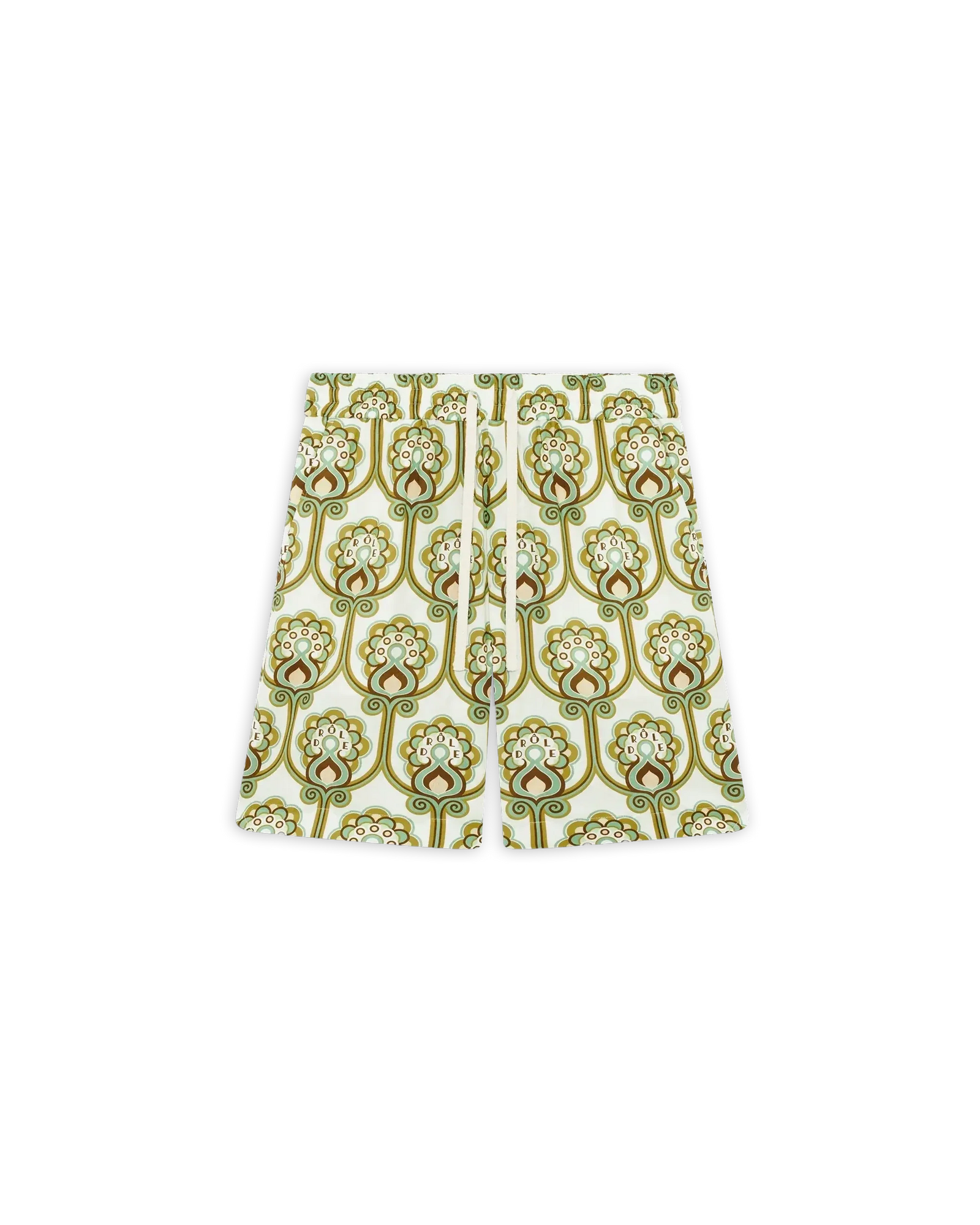 Short Tapisserie Florale Lin