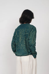 Sweatshirt With Bandhani And Shibori