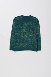 Sweatshirt With Bandhani And Shibori In