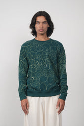 Sweatshirt With Bandhani And Shibori