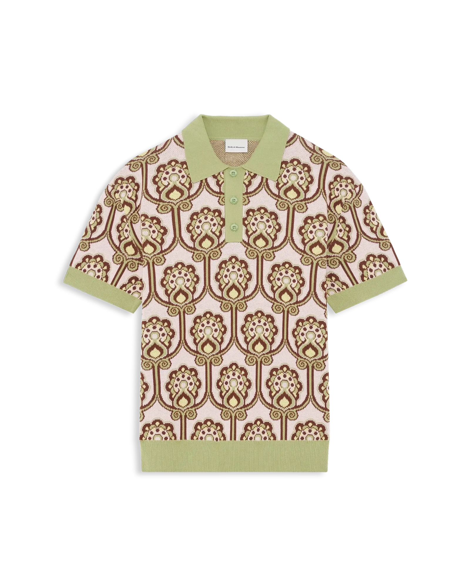 Polo Maille Tapisserie Florale