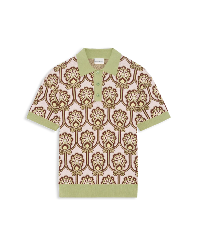 Polo Maille Tapisserie Florale