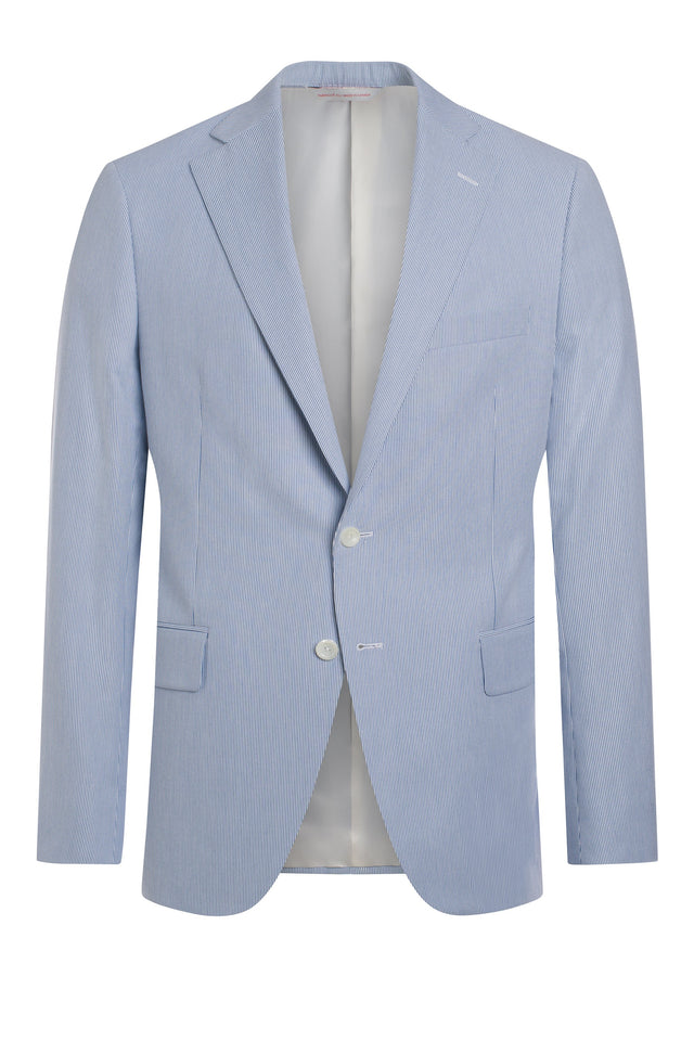 Blue Striped Seersucker Jacket