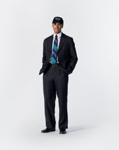 Double Pleat Herringbone Linen Trousers