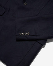 Single Breasted Chalk Stripe Wool Jacket