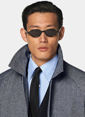 Herringbone Relaxed Raglan Overcoat