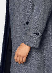 Herringbone Relaxed Raglan Overcoat