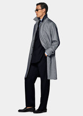 Herringbone Relaxed Raglan Overcoat
