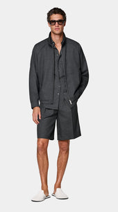 Dark Grey Raglan Bomber Jacket